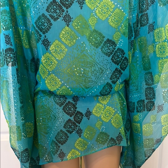 Jones New York Green and Blue Tunic Top - Picture 3 of 8